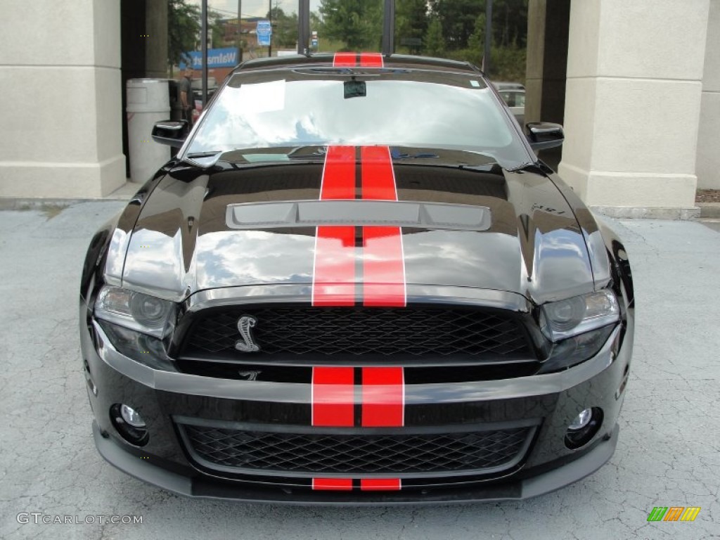 2011 Mustang Shelby GT500 SVT Performance Package Coupe - Ebony Black / Charcoal Black/Red photo #7