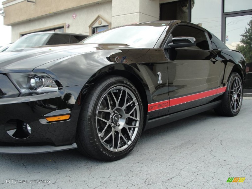 2011 Mustang Shelby GT500 SVT Performance Package Coupe - Ebony Black / Charcoal Black/Red photo #9