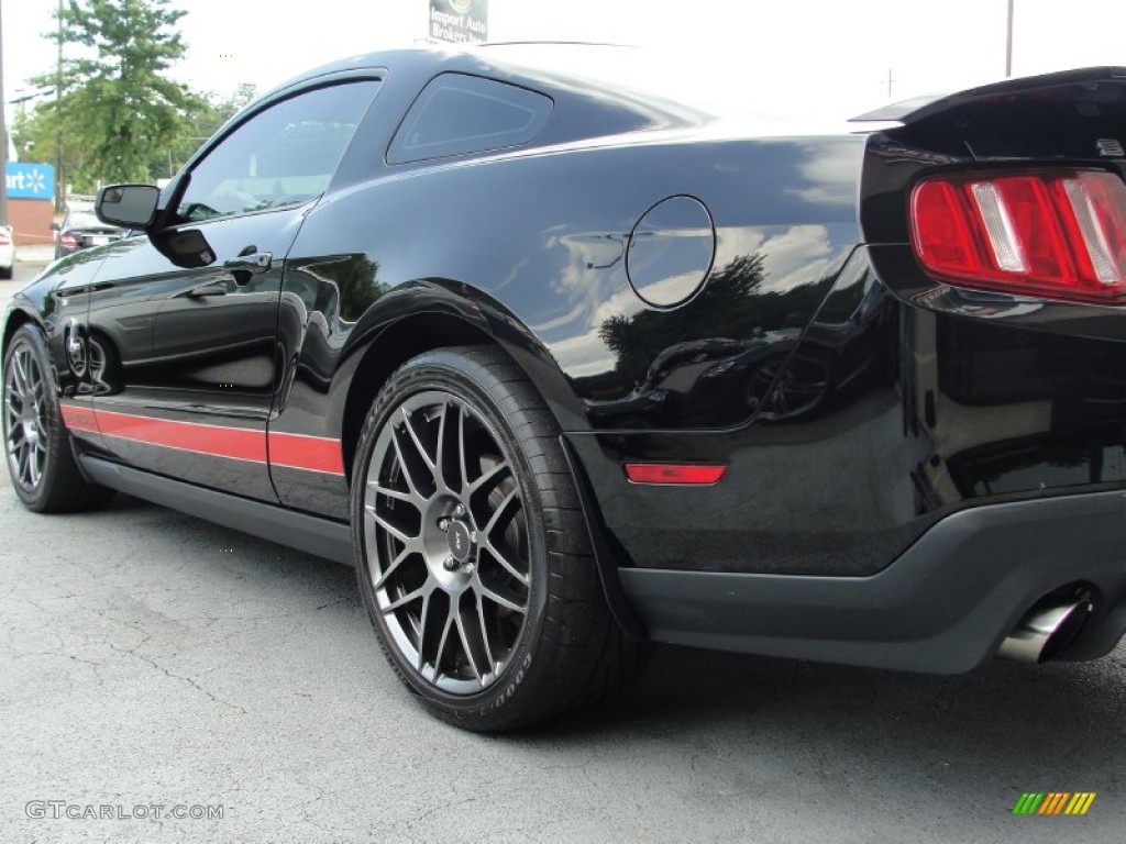 2011 Mustang Shelby GT500 SVT Performance Package Coupe - Ebony Black / Charcoal Black/Red photo #10