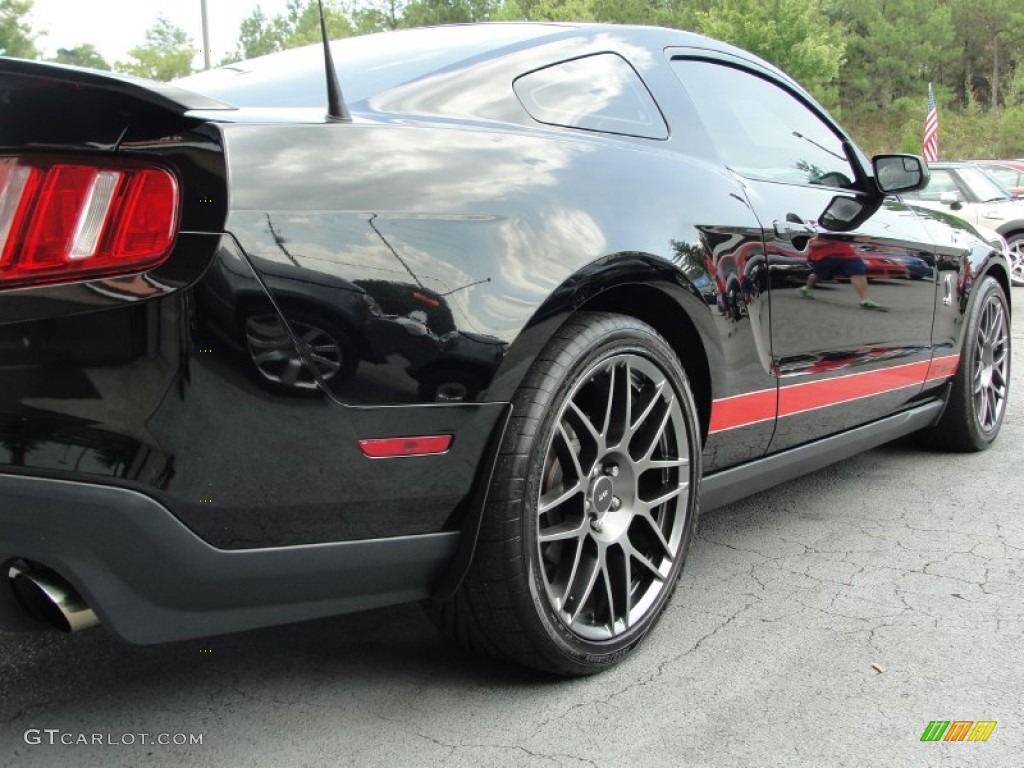 2011 Mustang Shelby GT500 SVT Performance Package Coupe - Ebony Black / Charcoal Black/Red photo #11