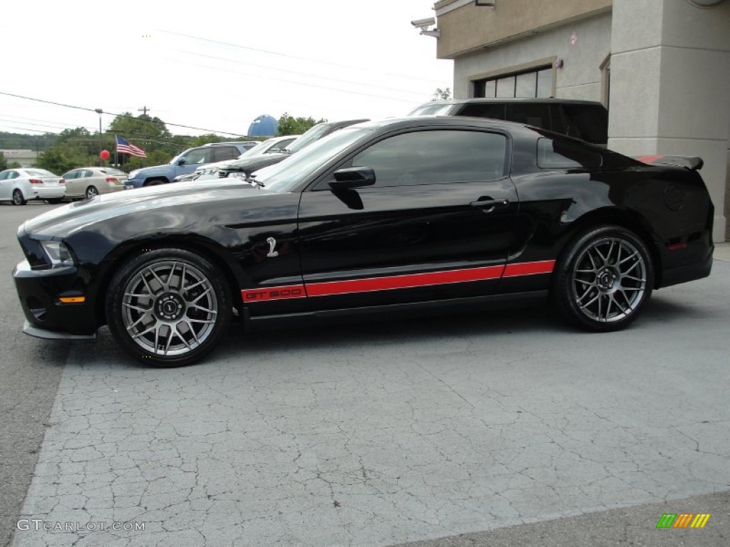 2011 Mustang Shelby GT500 SVT Performance Package Coupe - Ebony Black / Charcoal Black/Red photo #14