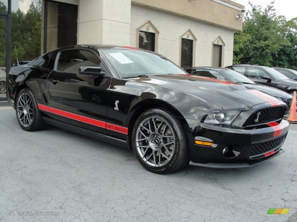2011 Mustang Shelby GT500 SVT Performance Package Coupe - Ebony Black / Charcoal Black/Red photo #15