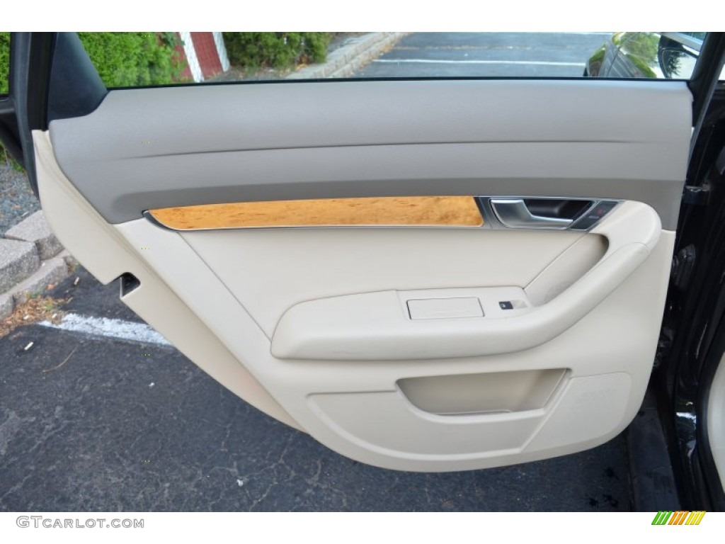2009 Audi A6 3.0T quattro Sedan Cardamom Beige Door Panel Photo #68034176