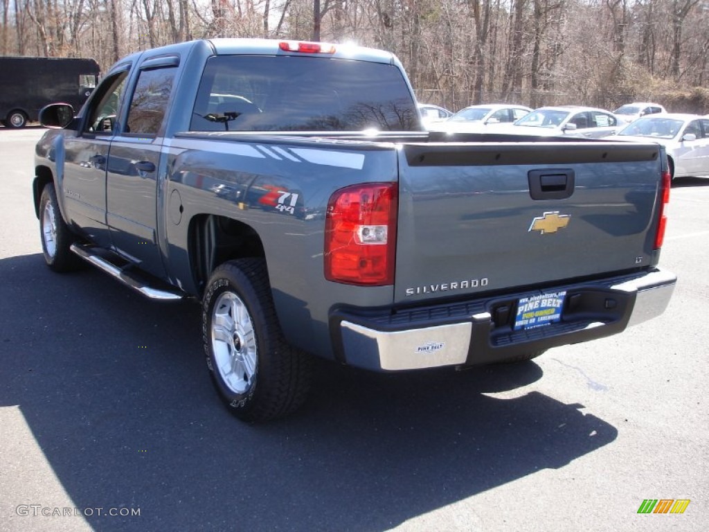 2008 Silverado 1500 LT Crew Cab 4x4 - Blue Granite Metallic / Ebony photo #6