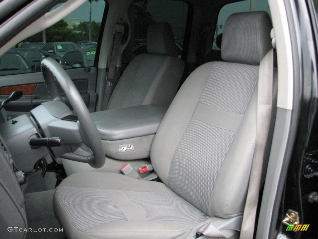 2006 Ram 1500 Laramie Quad Cab - Black / Medium Slate Gray photo #17