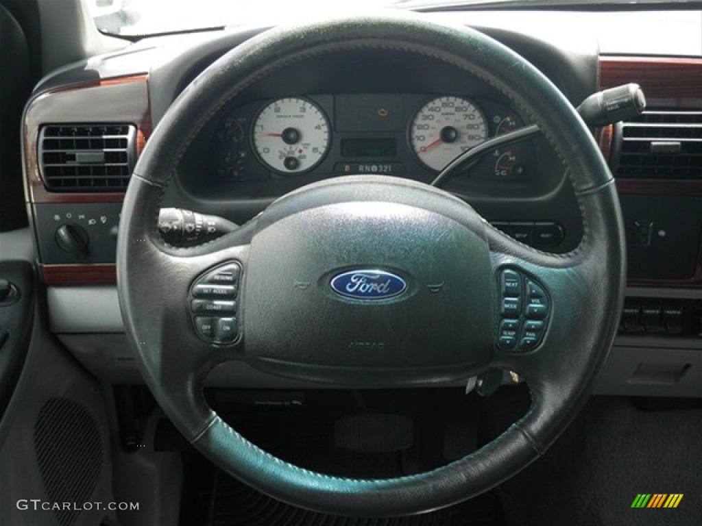 2006 Ford F350 Super Duty Lariat Crew Cab Dually Medium Flint Steering Wheel Photo #68035979
