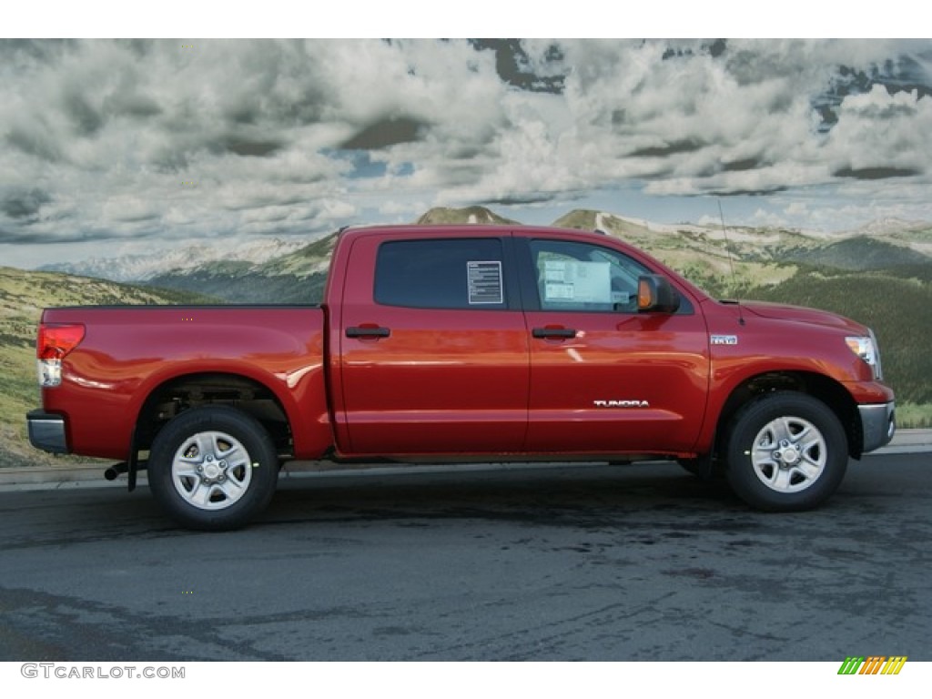 2012 Tundra CrewMax 4x4 - Barcelona Red Metallic / Black photo #2