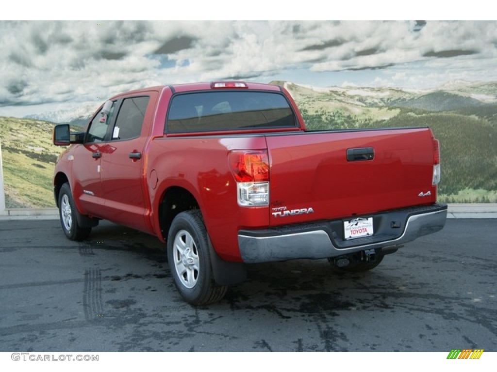 2012 Tundra CrewMax 4x4 - Barcelona Red Metallic / Black photo #3