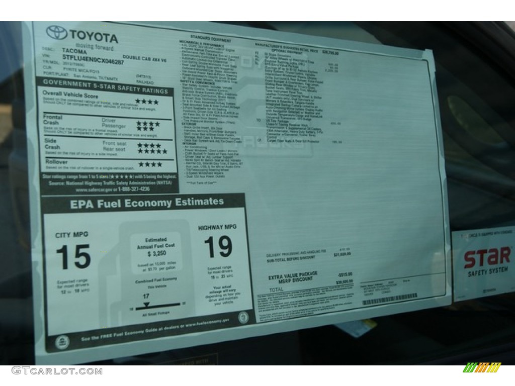 2012 Tacoma V6 Double Cab 4x4 - Pyrite Mica / Graphite photo #11
