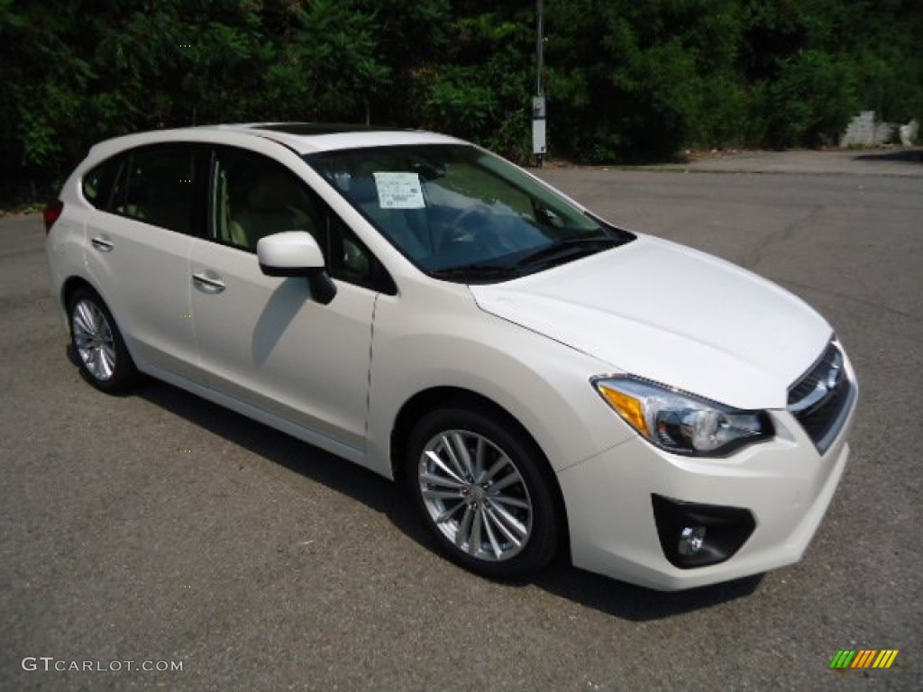 2012 Impreza 2.0i Limited 5 Door - Satin White Pearl / Ivory photo #5