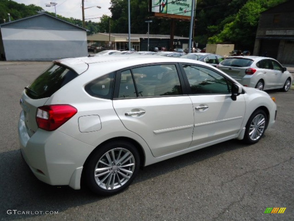 2012 Impreza 2.0i Limited 5 Door - Satin White Pearl / Ivory photo #3