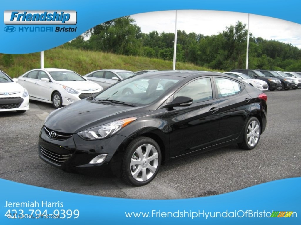 2013 Elantra Limited - Black / Beige photo #3