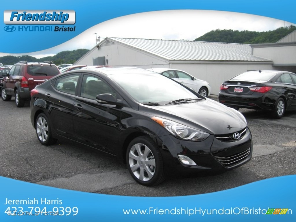 2013 Elantra Limited - Black / Beige photo #5