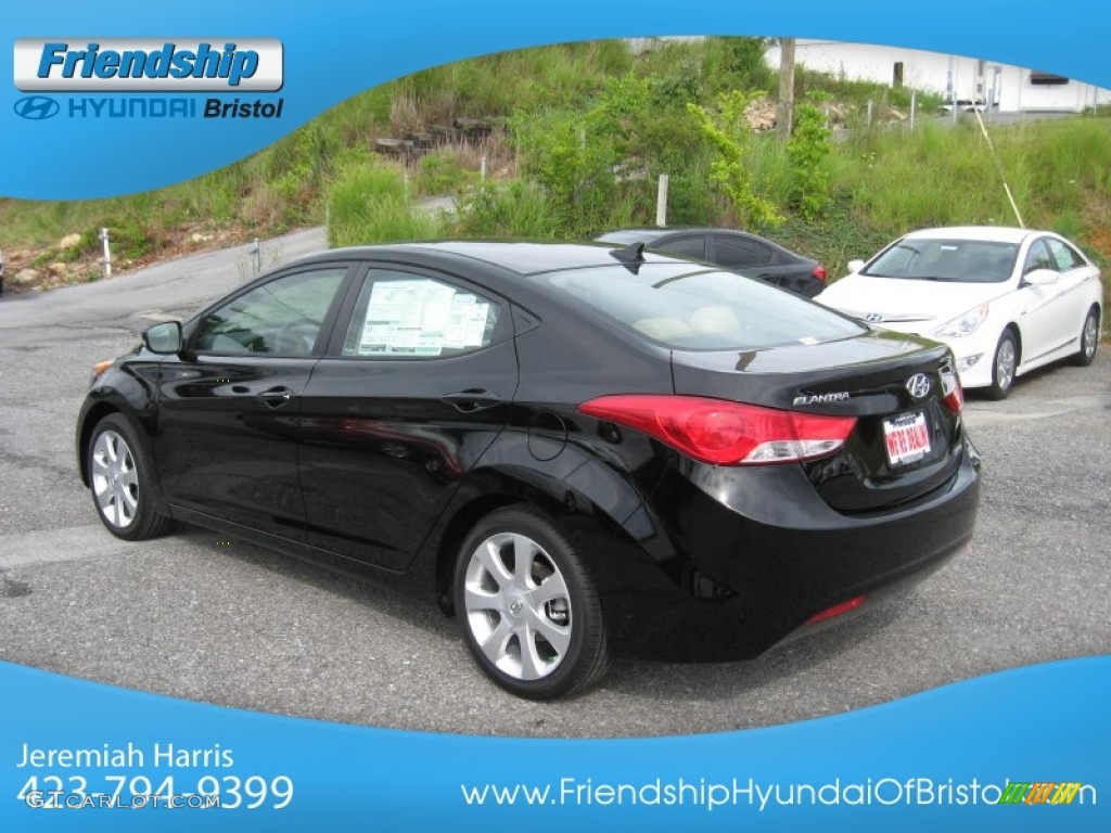 2013 Elantra Limited - Black / Beige photo #9