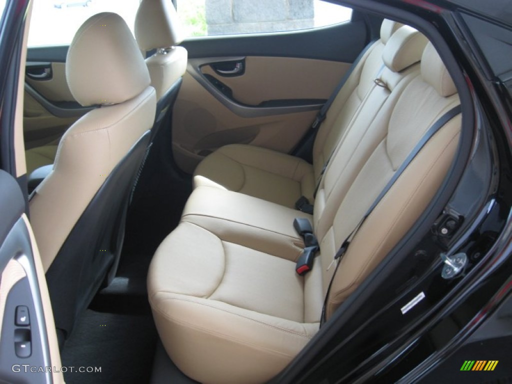2013 Elantra Limited - Black / Beige photo #17