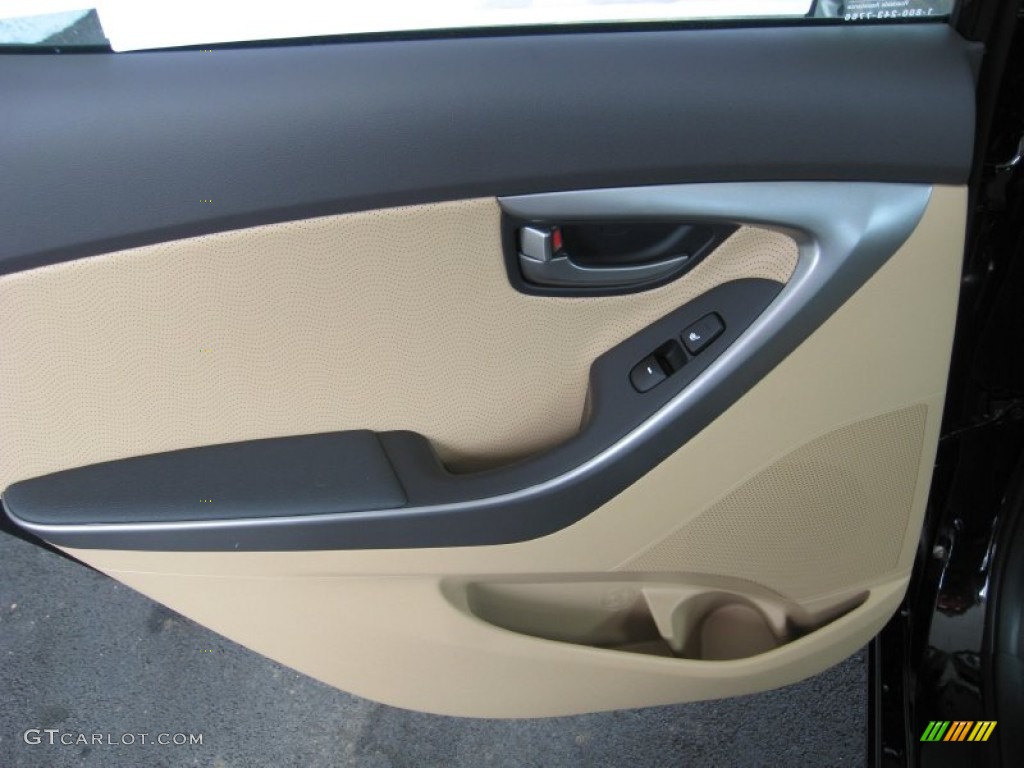 2013 Elantra Limited - Black / Beige photo #19