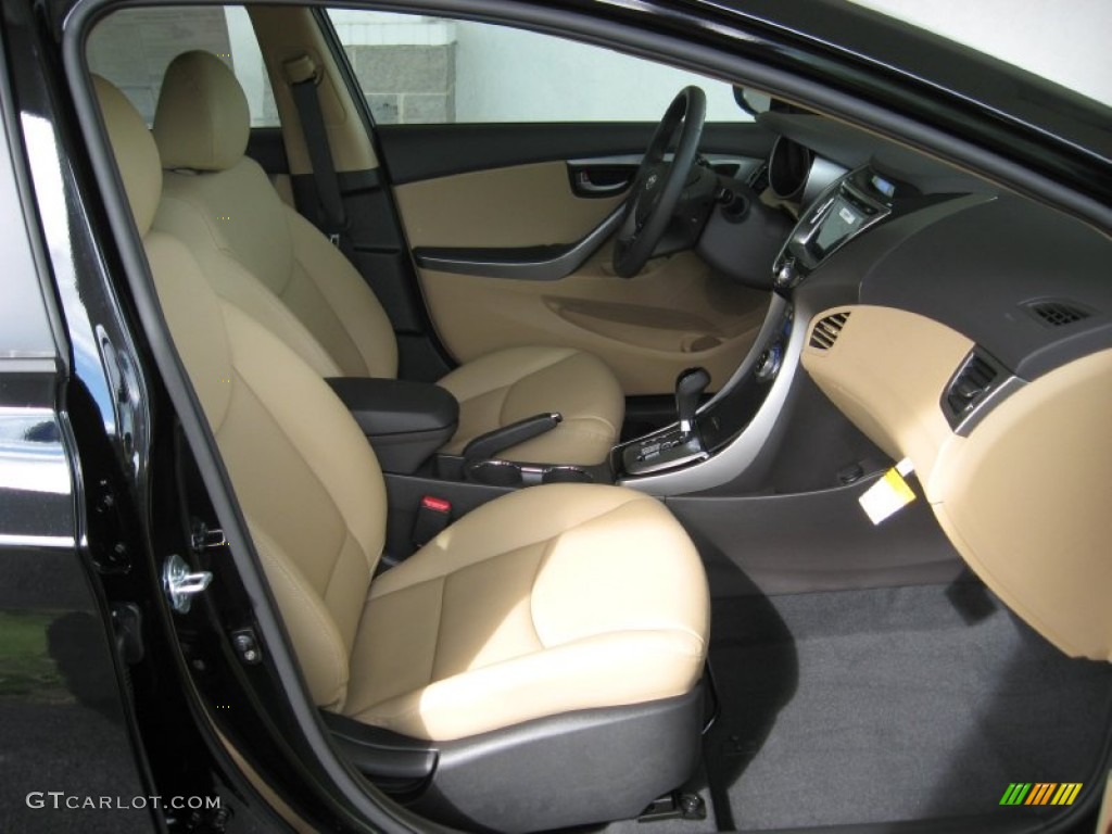 2013 Elantra Limited - Black / Beige photo #20