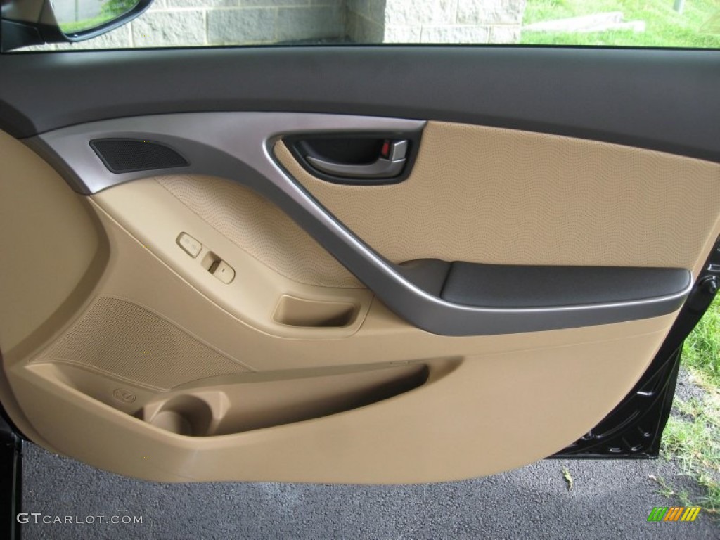 2013 Elantra Limited - Black / Beige photo #22