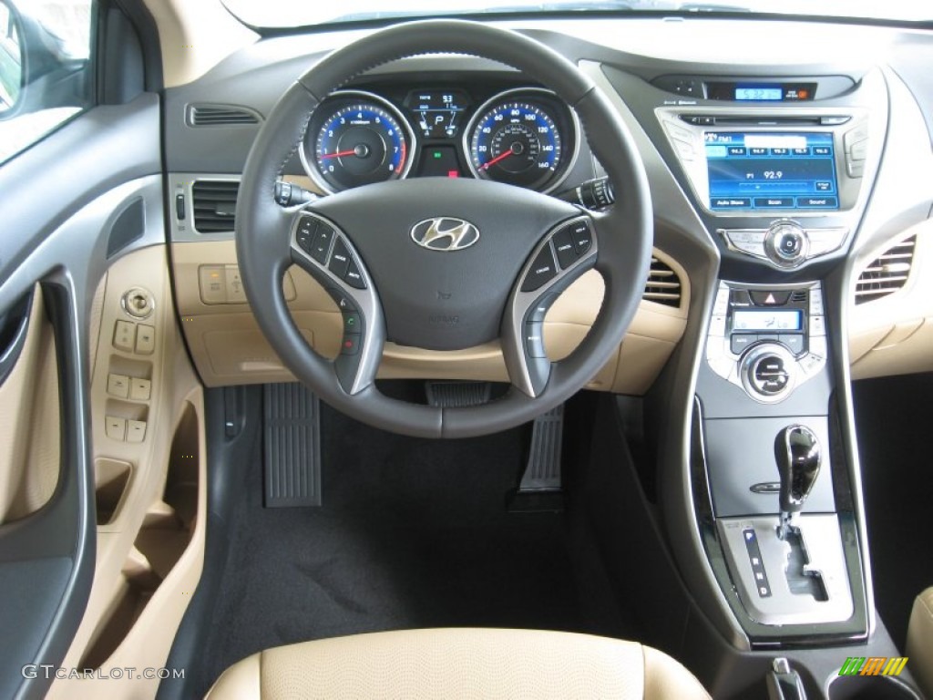 2013 Elantra Limited - Black / Beige photo #23