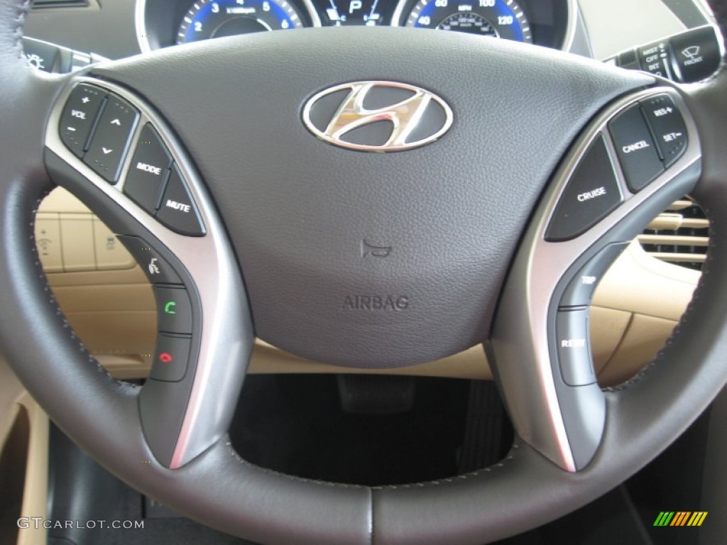 2013 Elantra Limited - Black / Beige photo #28