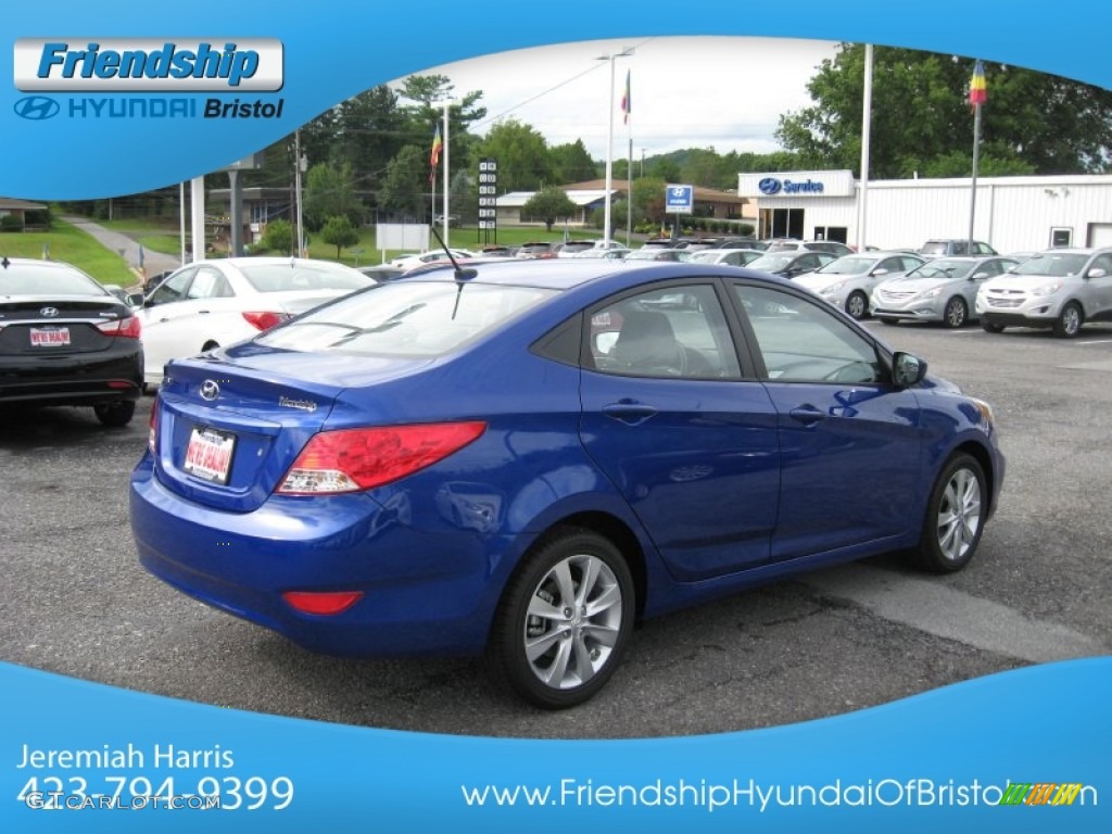 2013 Accent GLS 4 Door - Marathon Blue / Gray photo #7