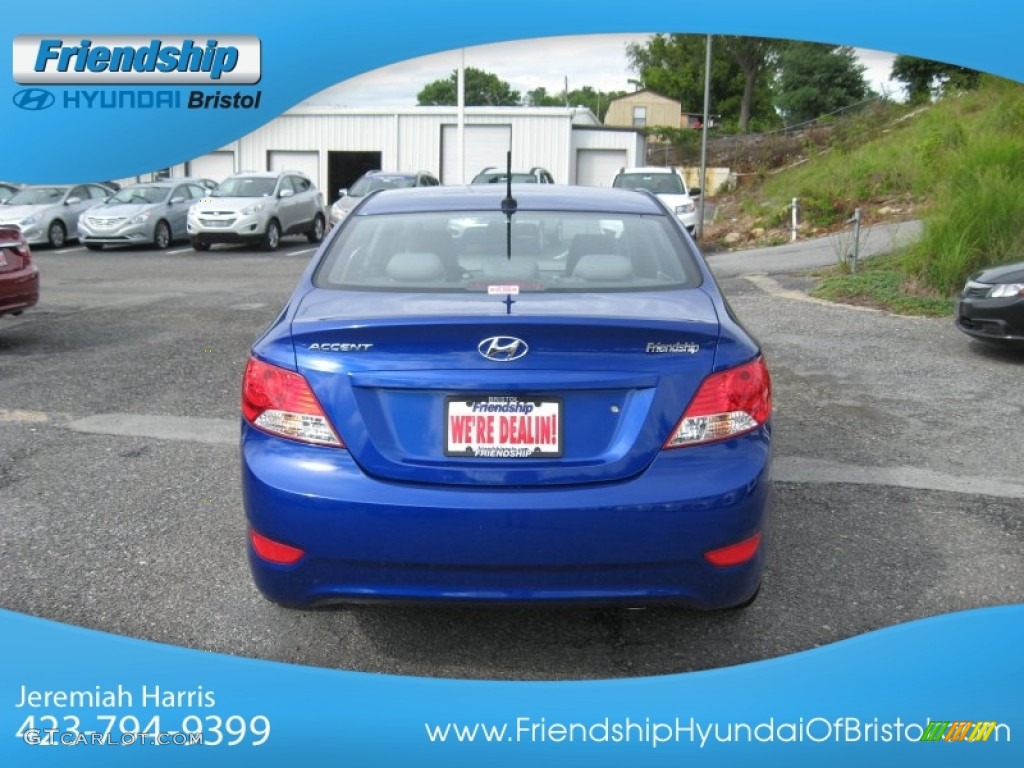 2013 Accent GLS 4 Door - Marathon Blue / Gray photo #8