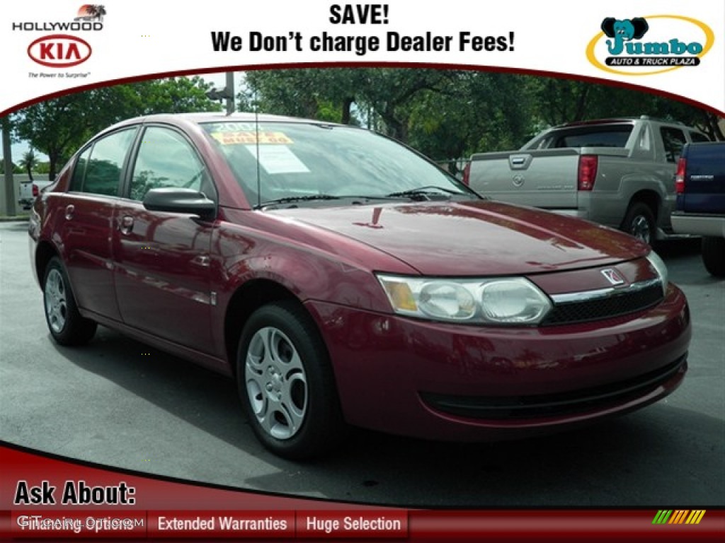 2004 ION 2 Sedan - Berry Red / Grey photo #1