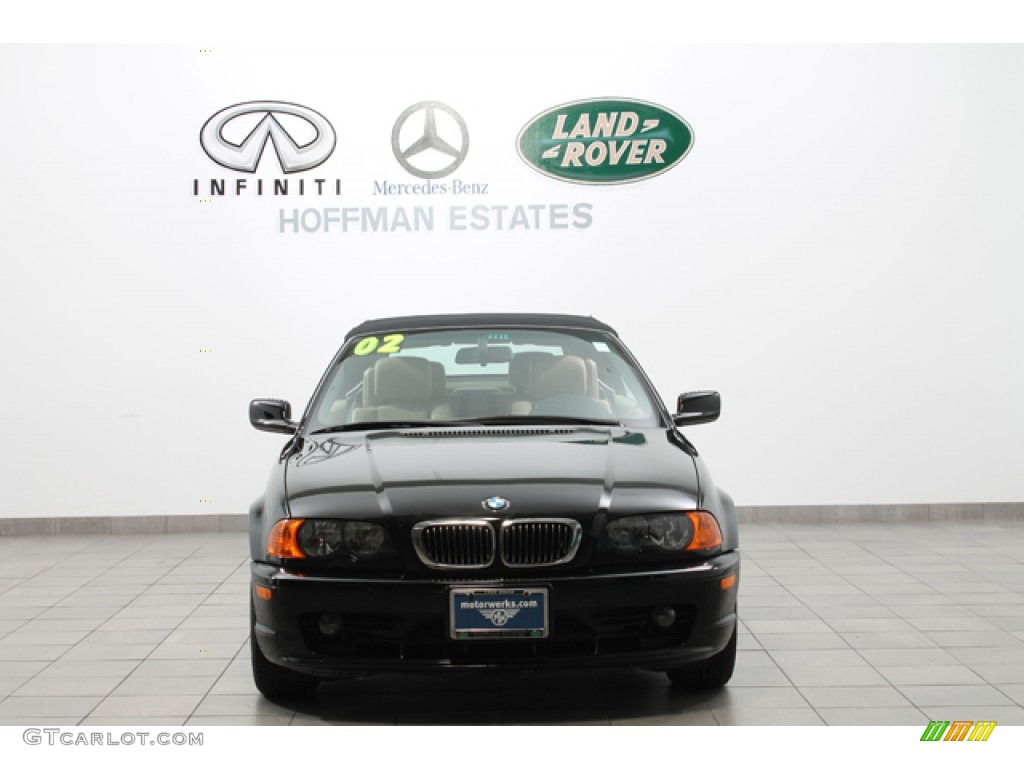 2002 3 Series 325i Convertible - Jet Black / Tan photo #3