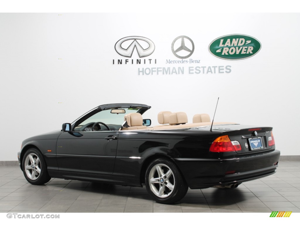 2002 3 Series 325i Convertible - Jet Black / Tan photo #5