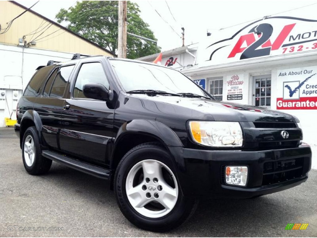 2002 QX4 4x4 - Black Obsidian / Graphite photo #1