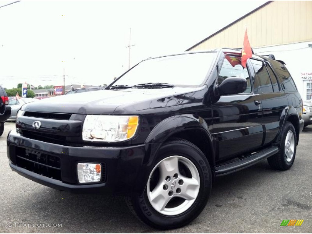 2002 QX4 4x4 - Black Obsidian / Graphite photo #3
