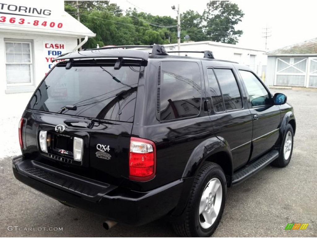 2002 QX4 4x4 - Black Obsidian / Graphite photo #7