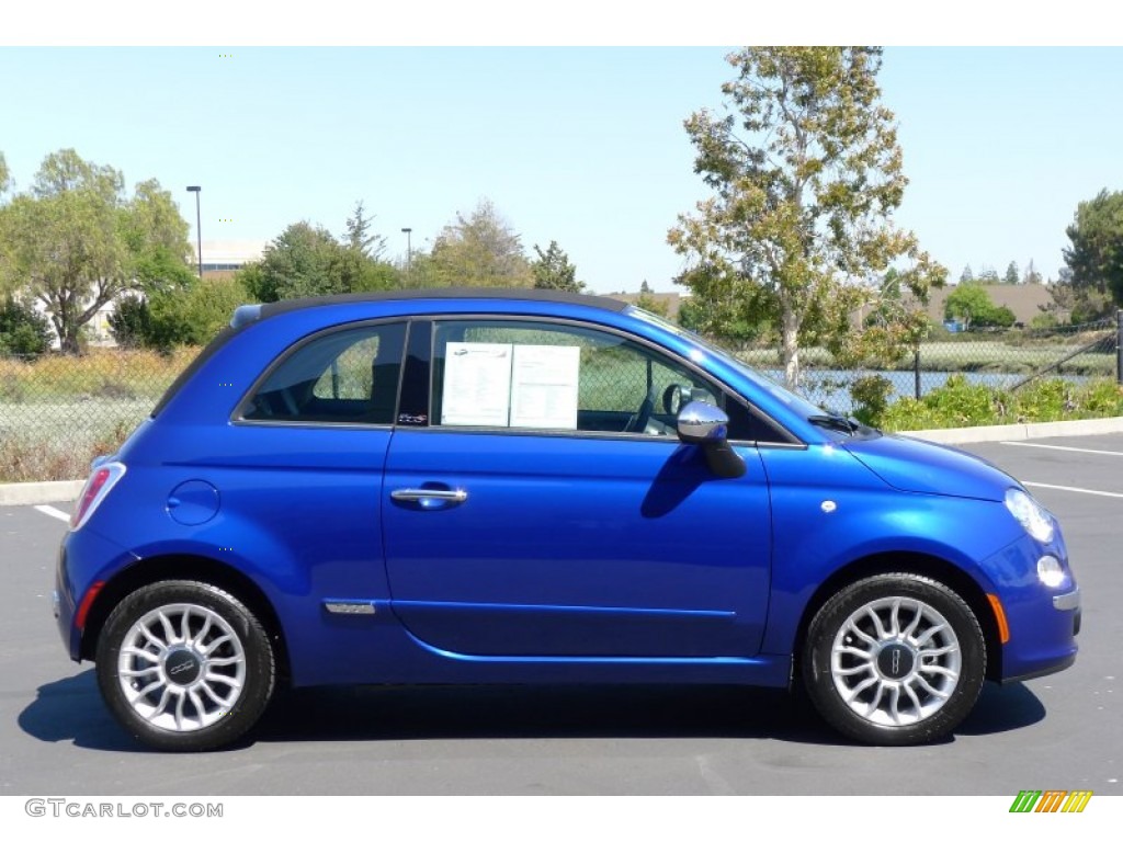 Azzurro (Blue) 2012 Fiat 500 c cabrio Lounge Exterior Photo #68046037