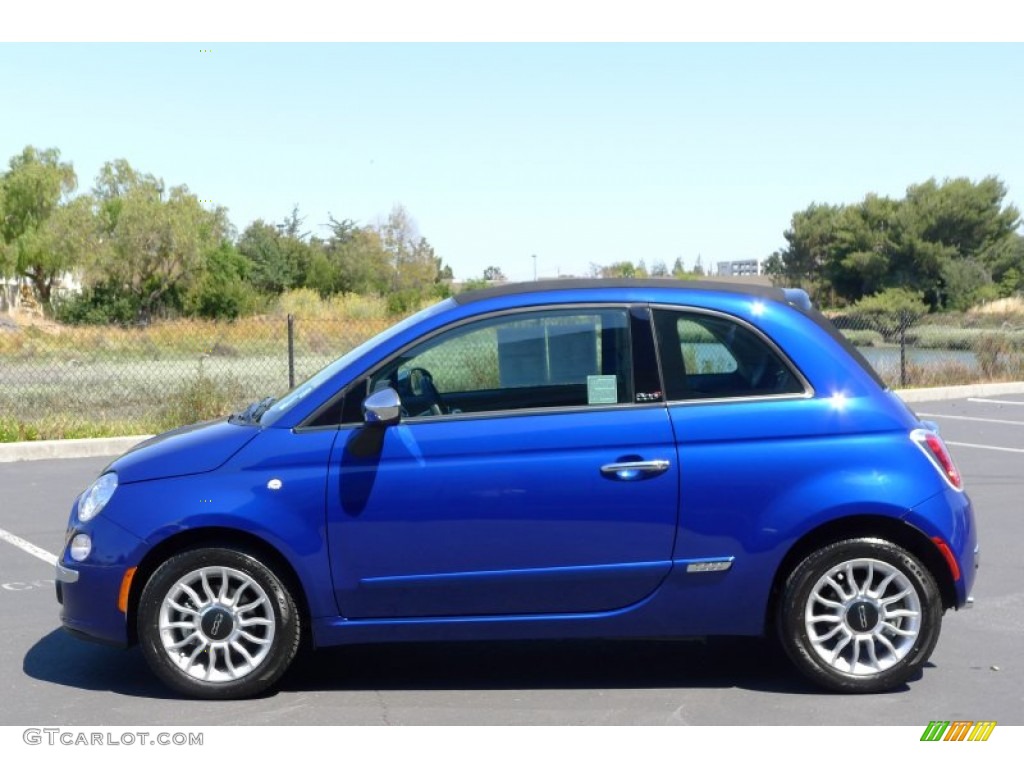 Azzurro (Blue) 2012 Fiat 500 c cabrio Lounge Exterior Photo #68046046