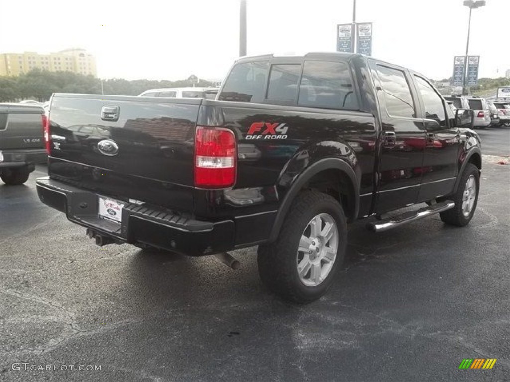 2007 F150 FX4 SuperCrew 4x4 - Black / Black photo #3