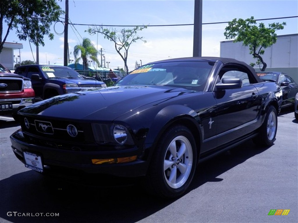 2007 Mustang V6 Premium Convertible - Black / Dark Charcoal photo #9