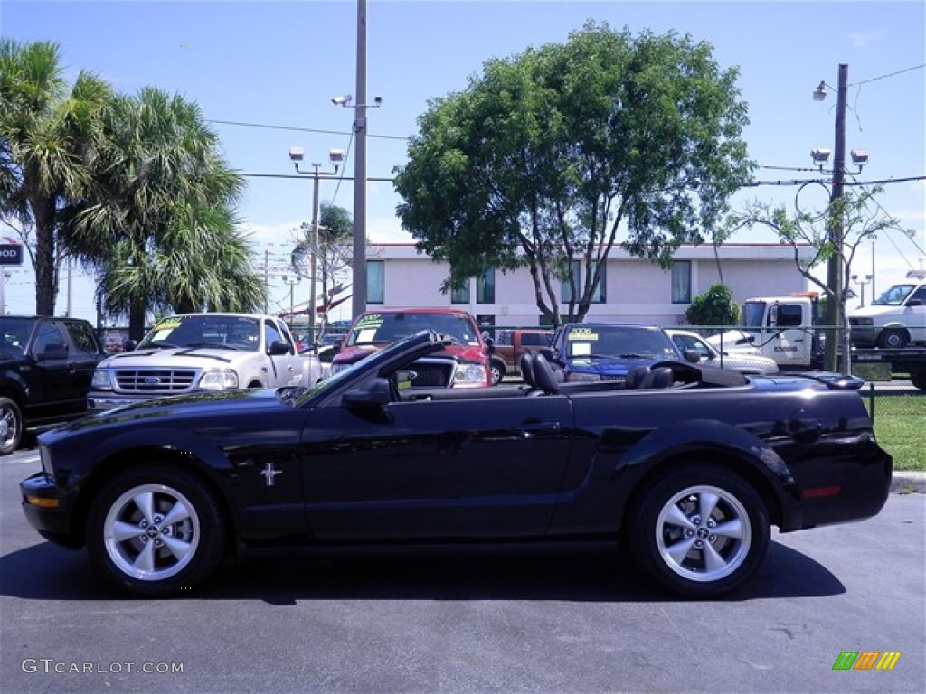 2007 Mustang V6 Premium Convertible - Black / Dark Charcoal photo #24