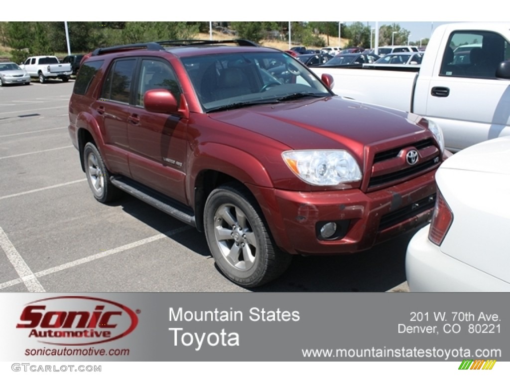 2006 4Runner Limited 4x4 - Salsa Red Pearl / Taupe photo #1