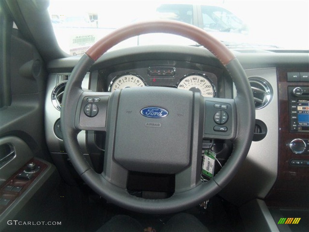 2012 Ford Expedition EL King Ranch Chaparral Steering Wheel Photo #68050033