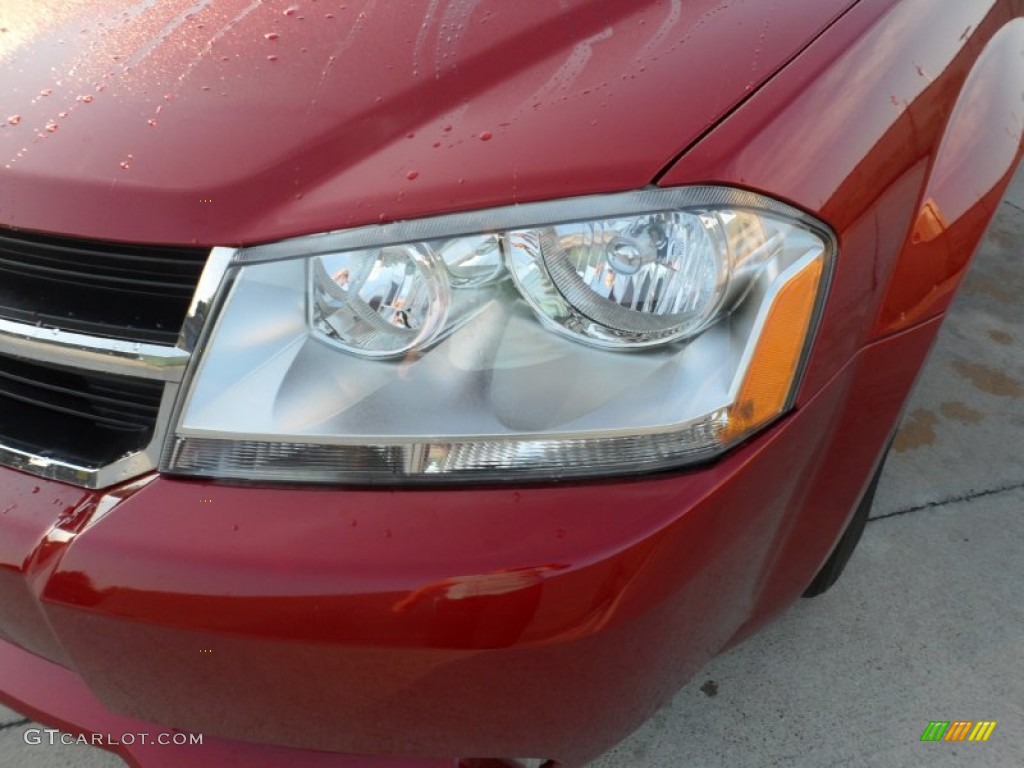 2010 Avenger R/T - Inferno Red Crystal Pearl / Dark Khaki/Light Graystone photo #10