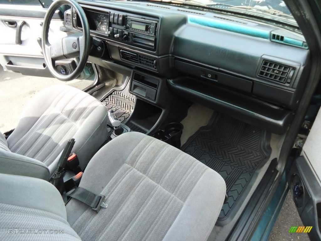 1991 Jetta Diesel Sedan - Dark Teal Metallic / Gray photo #35