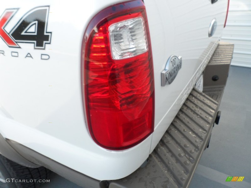 2012 F250 Super Duty King Ranch Crew Cab 4x4 - White Platinum Metallic Tri-Coat / Chaparral Leather photo #12