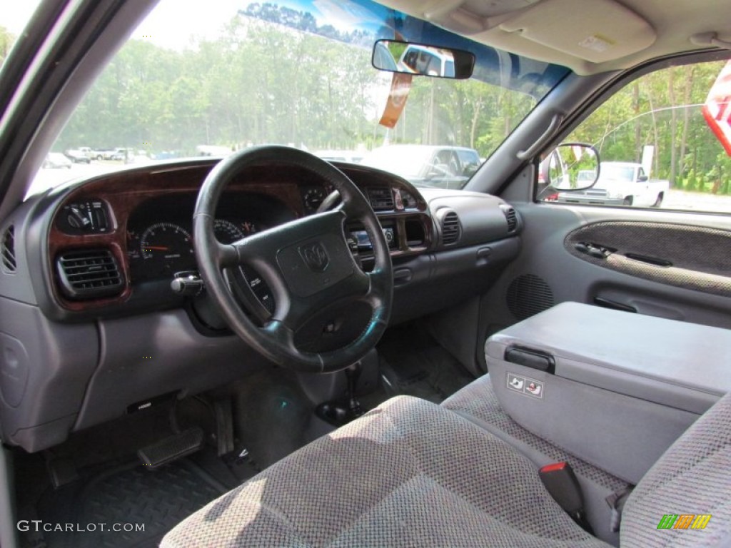 2000 Ram 1500 SLT Extended Cab 4x4 - Bright White / Mist Gray photo #14