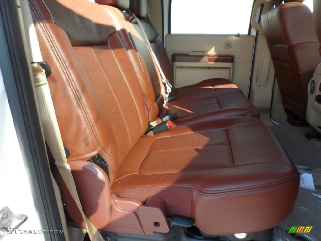 2012 F250 Super Duty King Ranch Crew Cab 4x4 - White Platinum Metallic Tri-Coat / Chaparral Leather photo #21