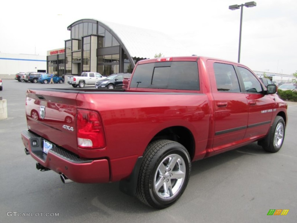 2011 Ram 1500 Sport Crew Cab 4x4 - Deep Cherry Red Crystal Pearl / Dark Slate Gray/Medium Graystone photo #7