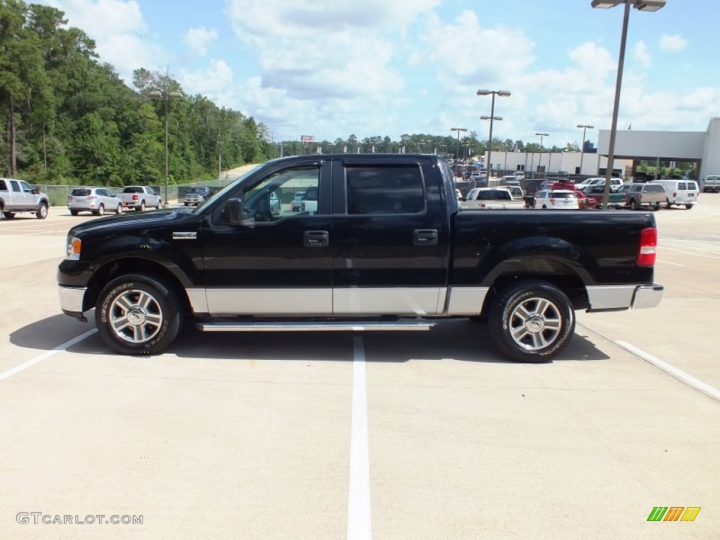 2006 F150 XLT SuperCrew - Black / Medium/Dark Flint photo #8