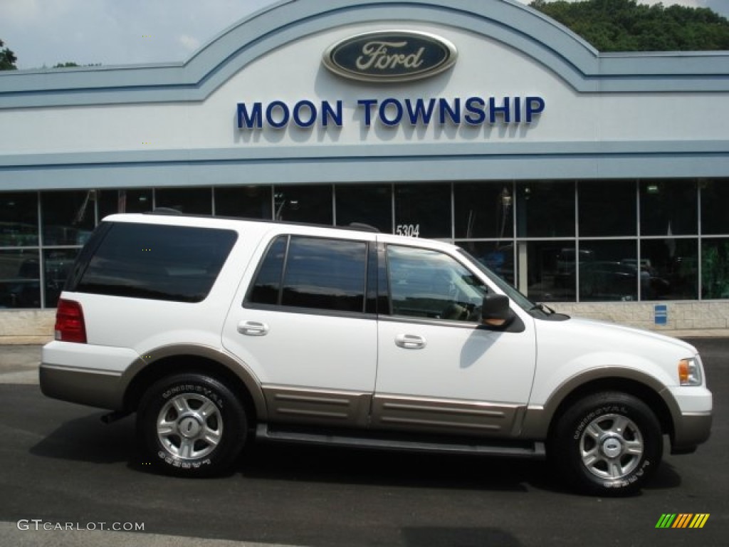 2003 Expedition Eddie Bauer 4x4 - Oxford White / Medium Parchment photo #1