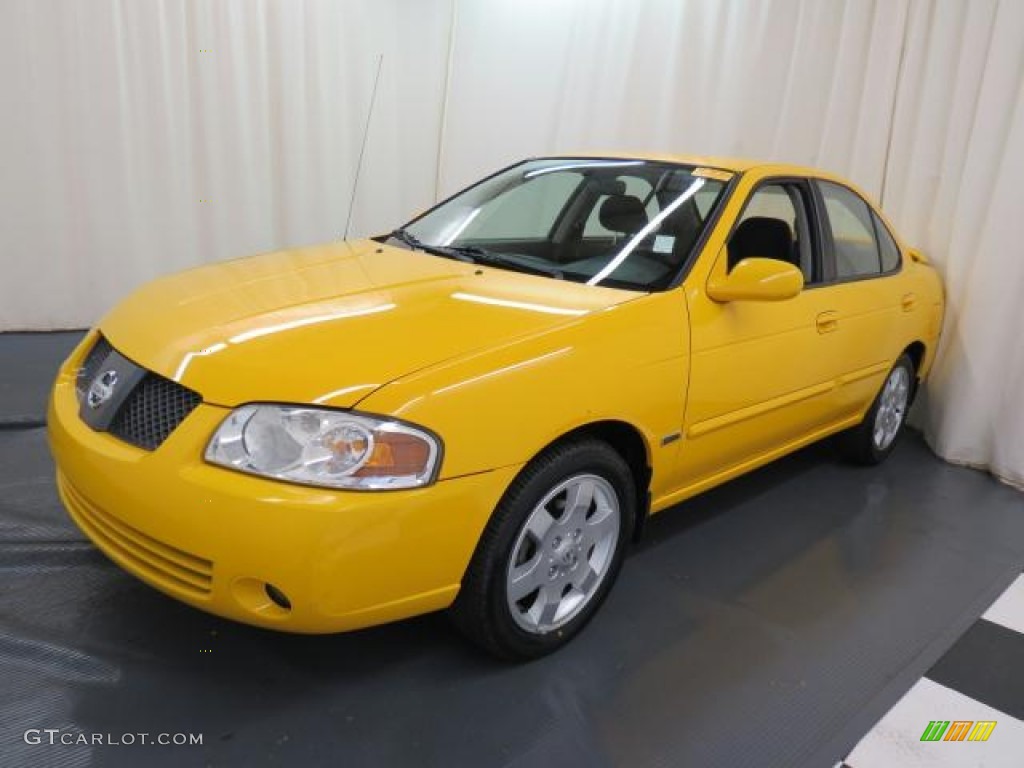 2006 Sentra 1.8 S Special Edition - Sunburst Yellow / Charcoal photo #3