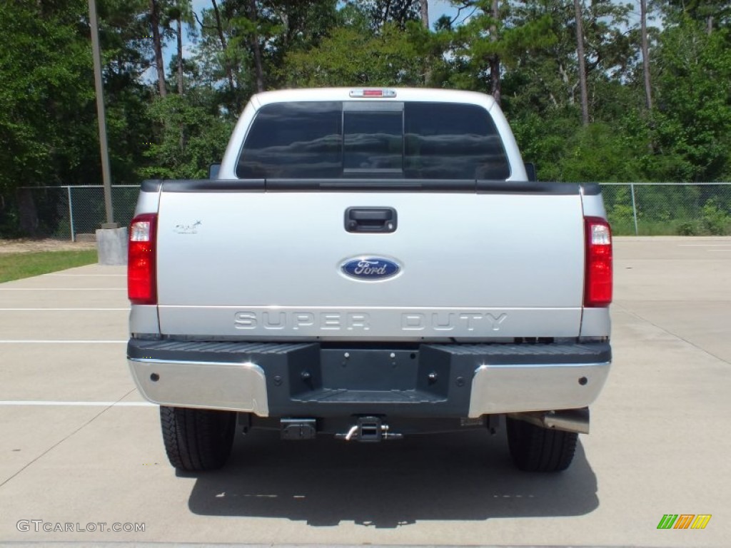 2012 F250 Super Duty Lariat Crew Cab 4x4 - Ingot Silver Metallic / Black photo #6