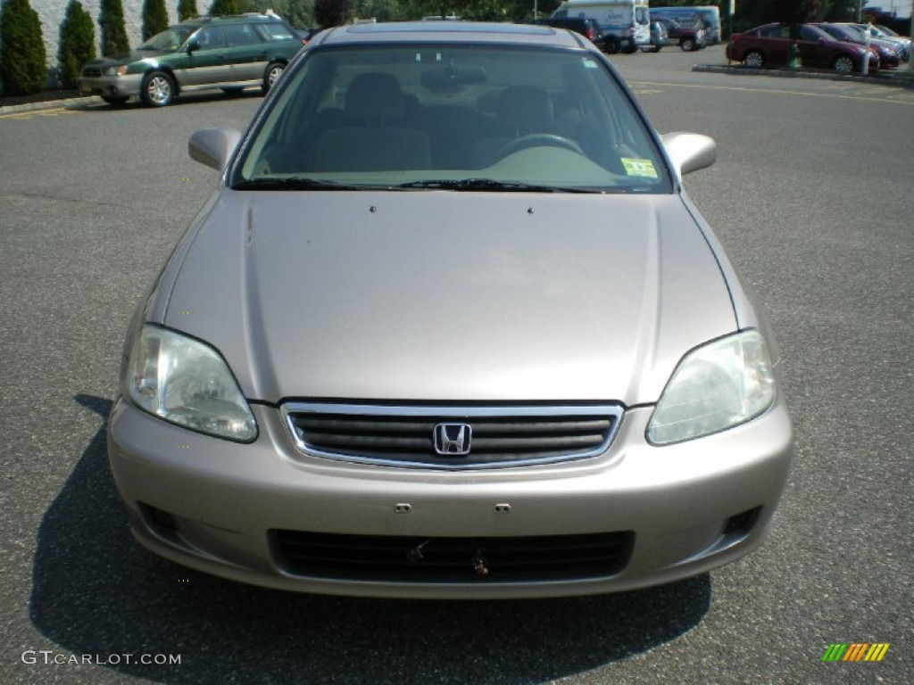 2000 Civic EX Sedan - Titanium Metallic / Beige photo #2